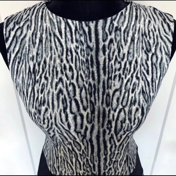 BCBGMaxAzria “Lillian” Animal Print-Blocked Dress - Picture 4 of 8